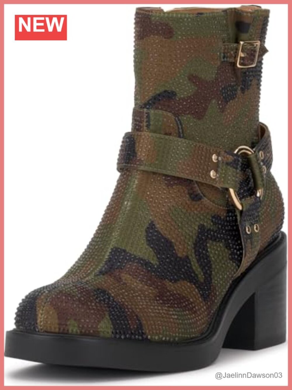 Women's Satin Ankle Bootie Block Heel Pull-On Motorcycle Boot Fall